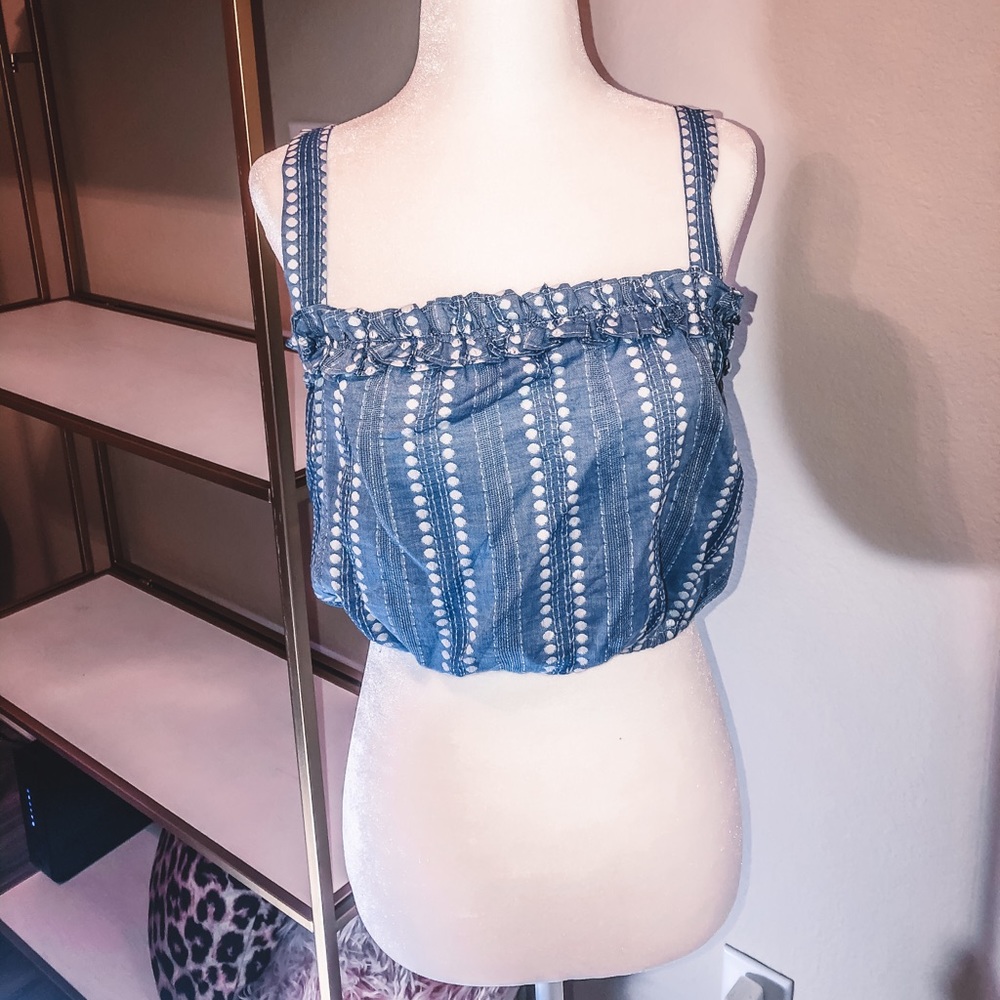 Blue crop top